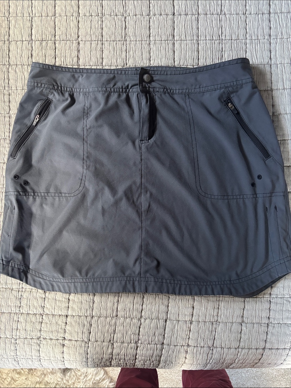 Title Nine Gray Women's Active Skirt with Zip Pockets